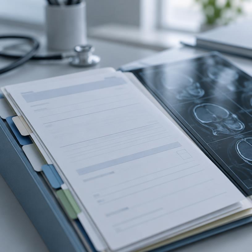 Organized medical records and imaging documents